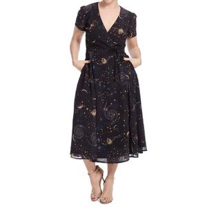 eShakti Constellation Wrap Dress